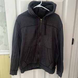 Men’s zip up sweatshirt fleece lined. Size L